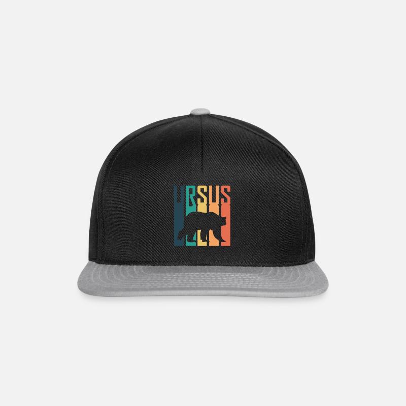 Der Eis Bär in Latein Ursus ein Tier aus dem Wald - Snapback Cap - Schwarz/Grau