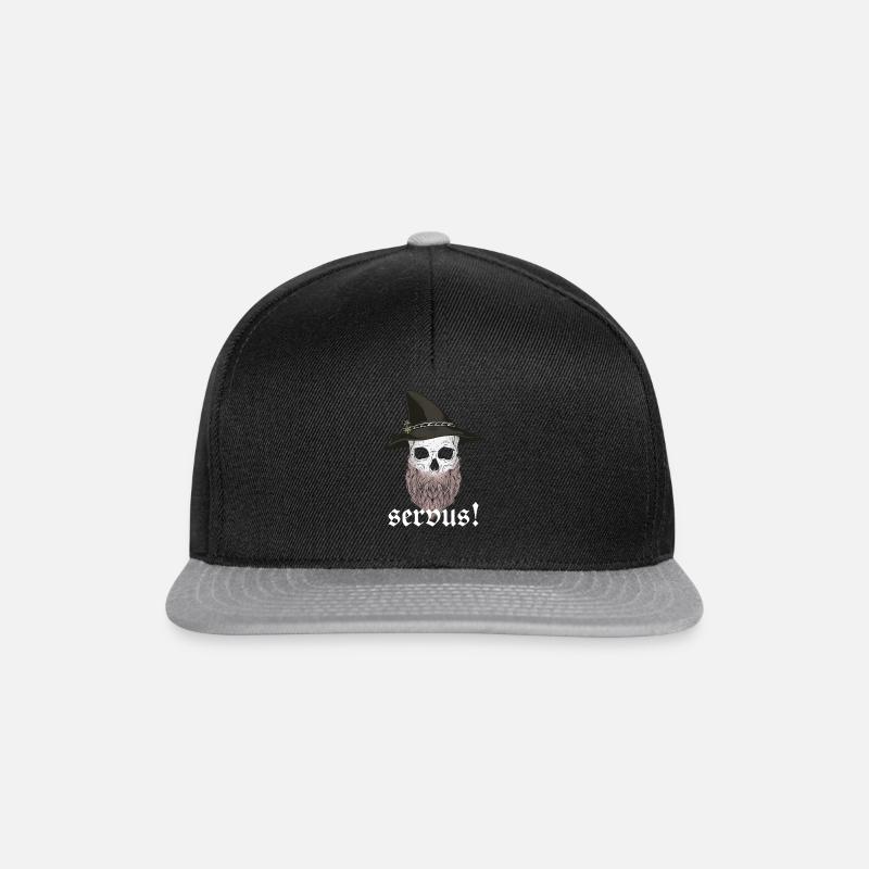 Servus Bayern bayrisch boarisch bairisch Dialekt - Snapback Cap - Schwarz/Grau