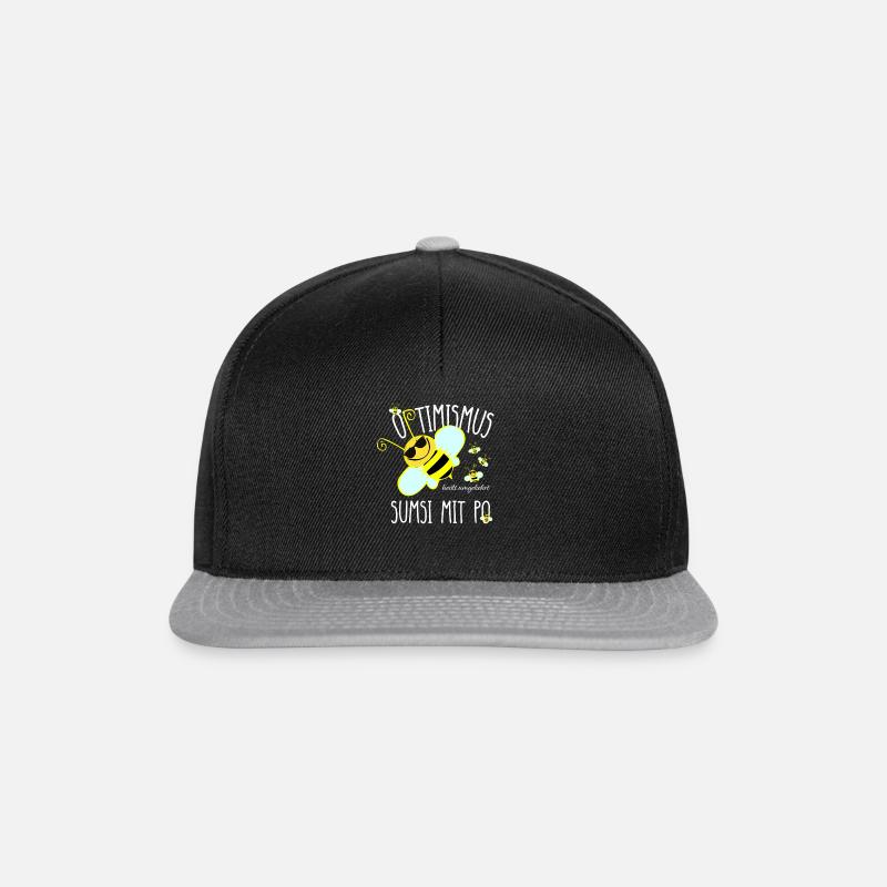 Optimismus Sumsi mit Po Imker Bienen Hummel Honig - Snapback Cap - Schwarz/Grau