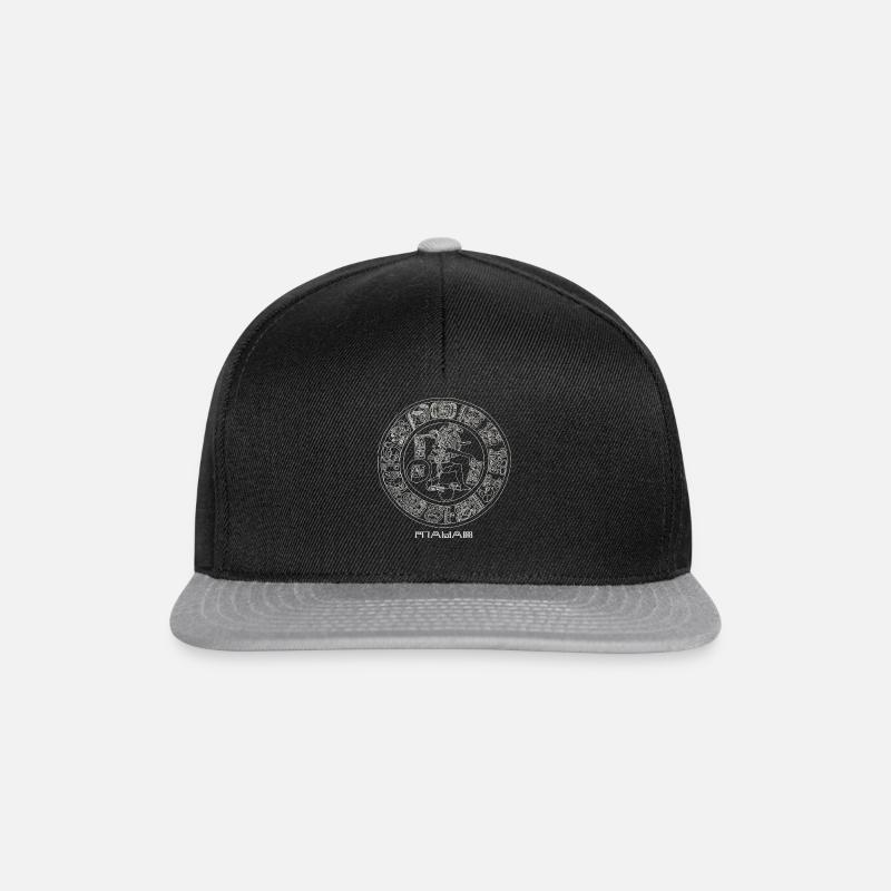 Maya Kalender - Snapback Cap - Schwarz/Grau