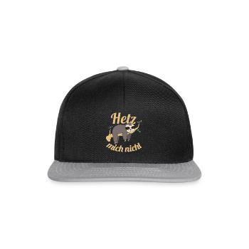 Hetz mich nicht Faultier Faul schlafen Geschenk - Snapback Cap - Schwarz/Grau - Vorne