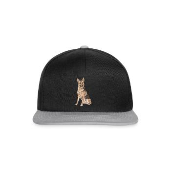 German Shepherd - Snapback Cap - black/grey - Front