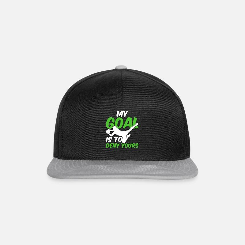 Torwart Keeper Torhüter Geschenk - Snapback Cap - Schwarz/Grau
