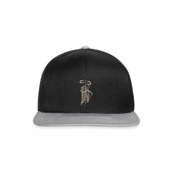 Bijoux en plumes Bijoux indiens attrape-rêves plumes - Casquette snapback - noir/gris - Devant