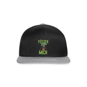 Venus Fliegenfalle Fleischfressende Pflanze - Snapback Cap - Schwarz/Grau - Vorne