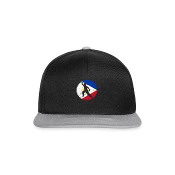Arnis Kali Eskrima FMA Sparring Escrima Sticks - Snapback Cap - Schwarz/Grau - Vorne