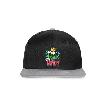 La Mejor Abuela Del Mundo design Regalo Abuelita - Snapback Cap - black/grey - Front
