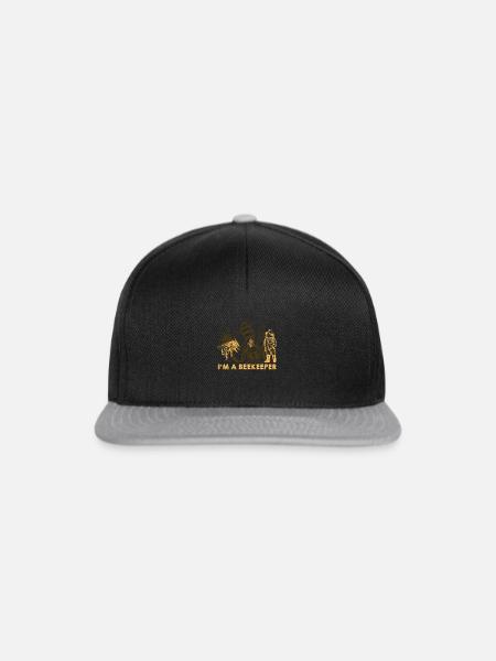 Ich bin ein Imker und Beekeeper - Snapback Cap - Schwarz/Grau