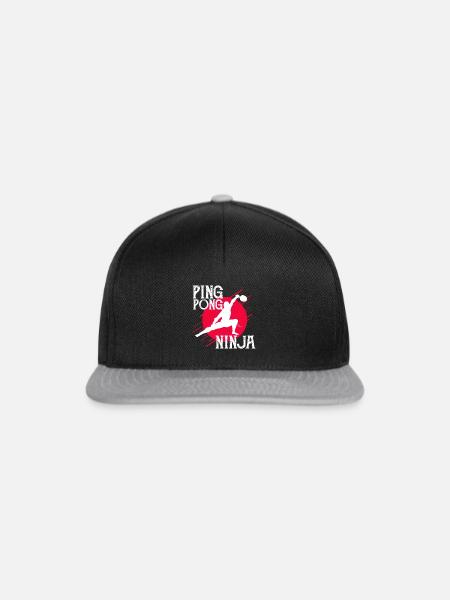 Pingpong Ninja - Snapback Cap - Schwarz/Grau