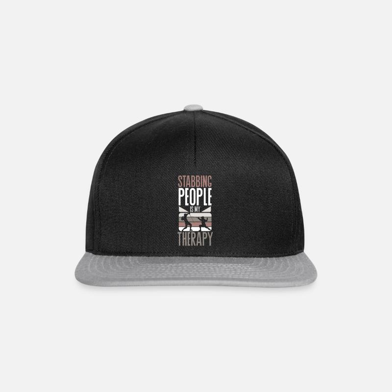fechten säbel fechter schwert geschenkidee - Snapback Cap - Schwarz/Grau