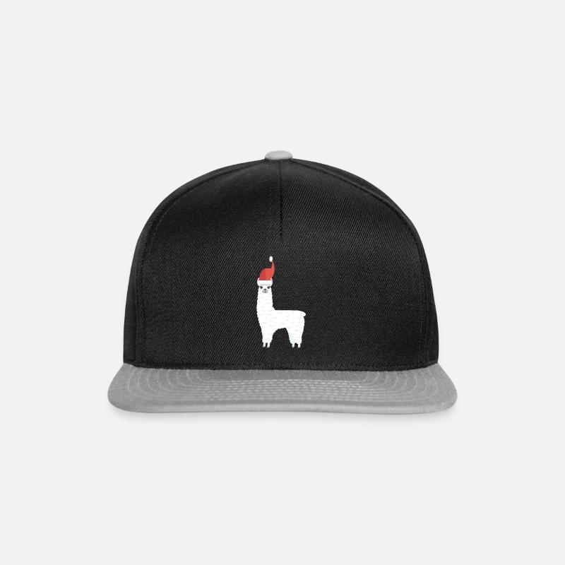 Christmas alpaca - Snapback Cap - black/grey