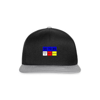 Lokfüher Triebfahrzeugführer Geschenk PZB - Snapback Cap - Schwarz/Grau - Vorne