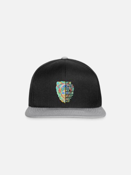 Jesus Löwe von Juda - Snapback Cap - Schwarz/Grau