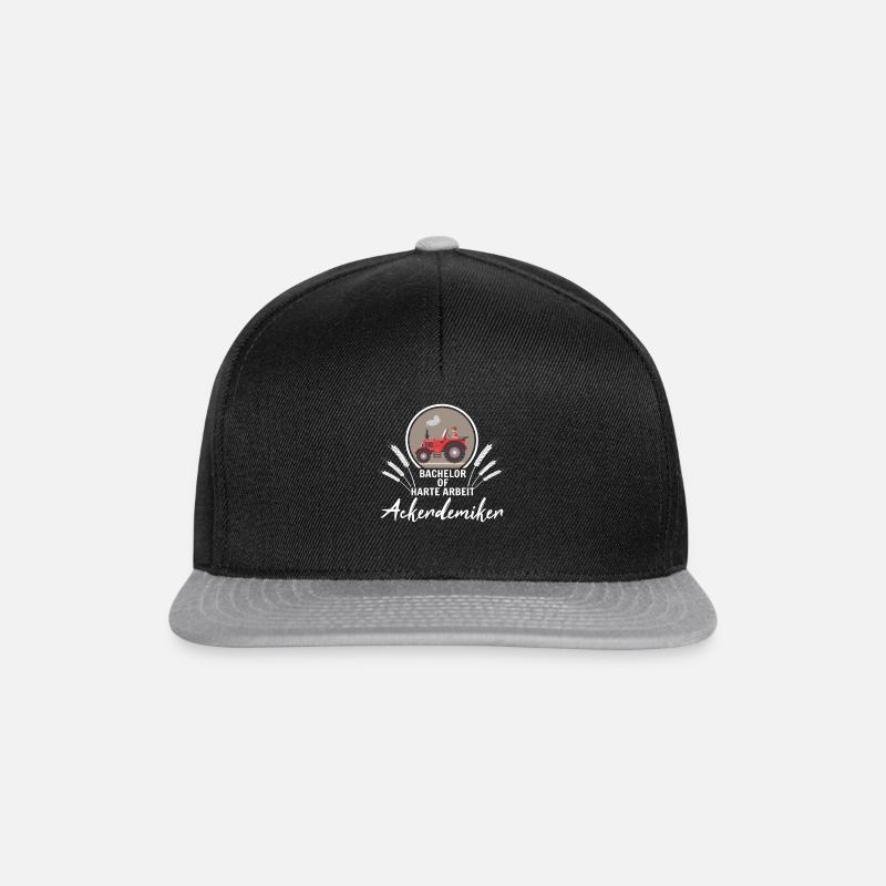 Bauer Landwirt Biobauer Bäuerin Jungs Ackerdemiker - Snapback Cap - Schwarz/Grau