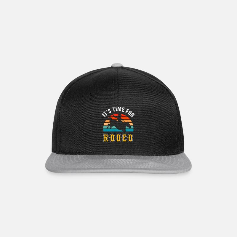 Rodeo Cowboy Retro Geschenkidee - Snapback Cap - Schwarz/Grau