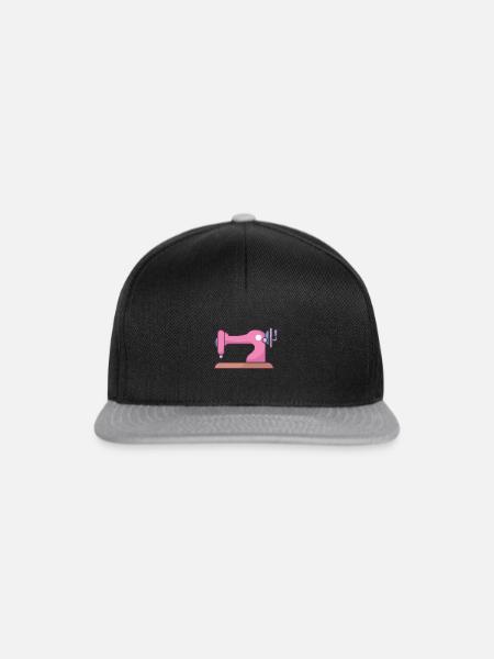 Nähmaschine - Snapback Cap - Schwarz/Grau