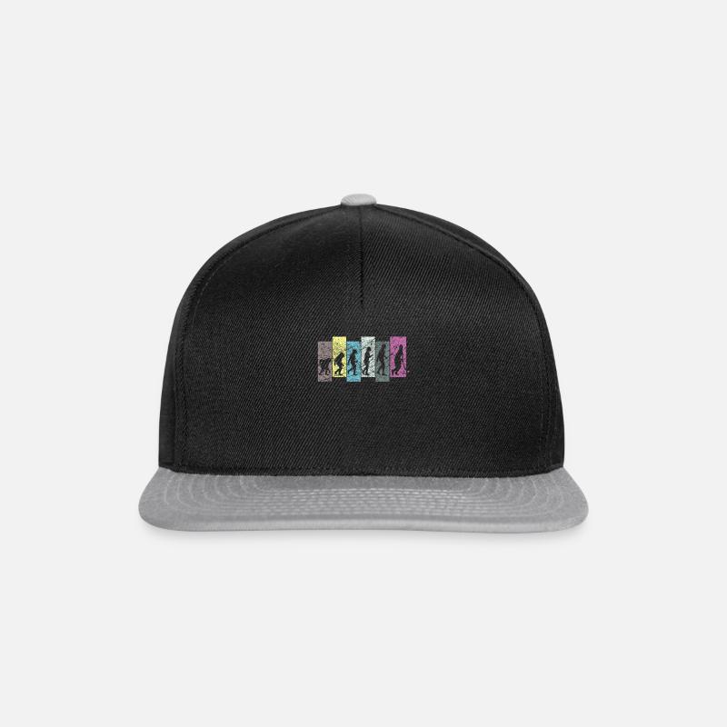 Feldhockey Evolution Geschenk - Snapback Cap - Schwarz/Grau