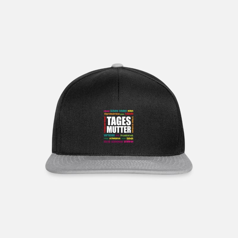 Tagesmutter Tagesmutti Kindertagesmutter - Snapback Cap - Schwarz/Grau