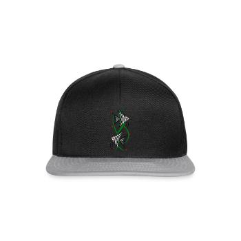 Fish angelfish aquatic plants abstract perch - Snapback Cap - black/grey - Front