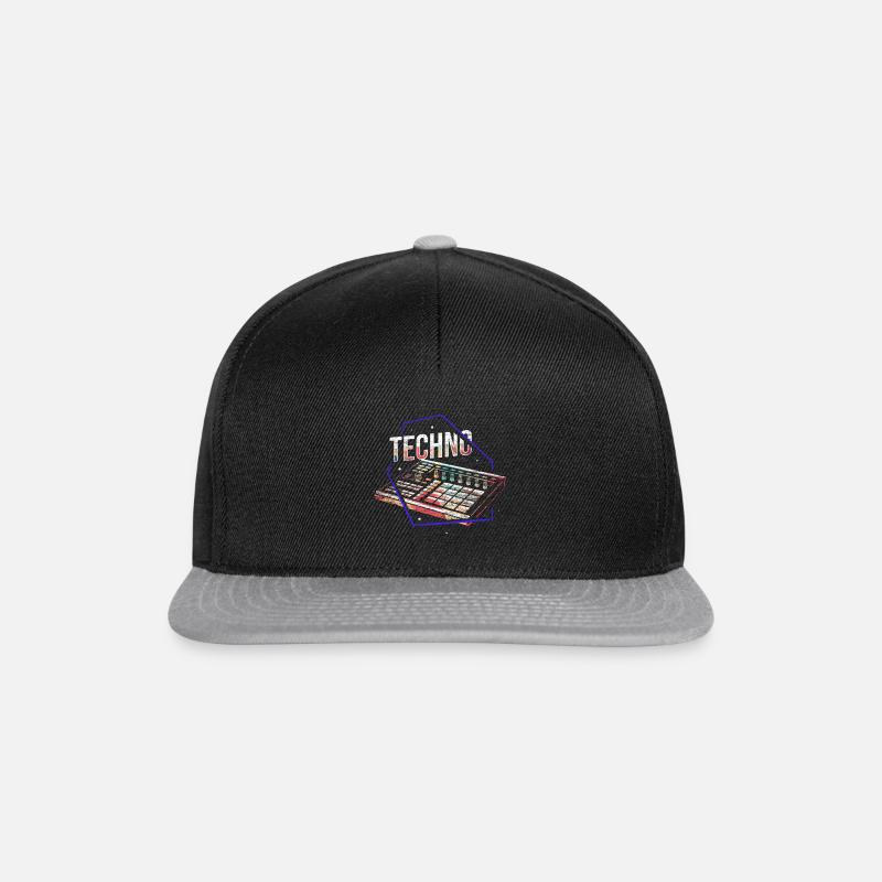Techno-Musik - Snapback Cap - Schwarz/Grau