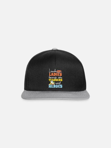 Cafeteria Kantine Lunch Lady Geschenk - Snapback Cap - Schwarz/Grau