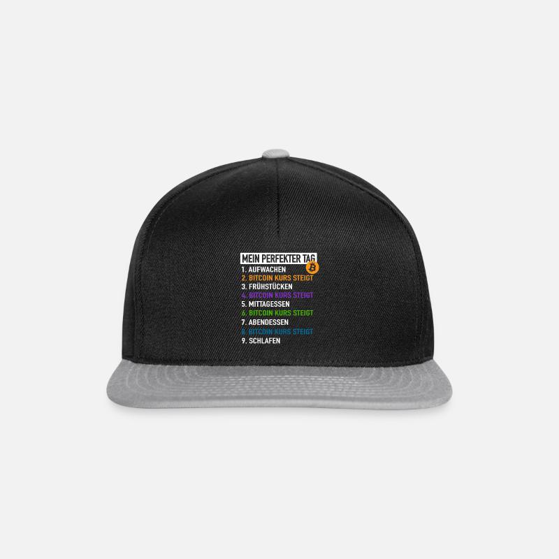 Bitcoin Mein Perfekter Tag - Bitcoin Kurs Steigt - Snapback Cap - Schwarz/Grau