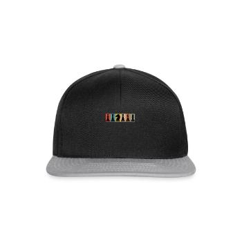 Jeu d’échecs Roi Échecsmatt coureur cadeau - Casquette snapback - noir/gris - Devant