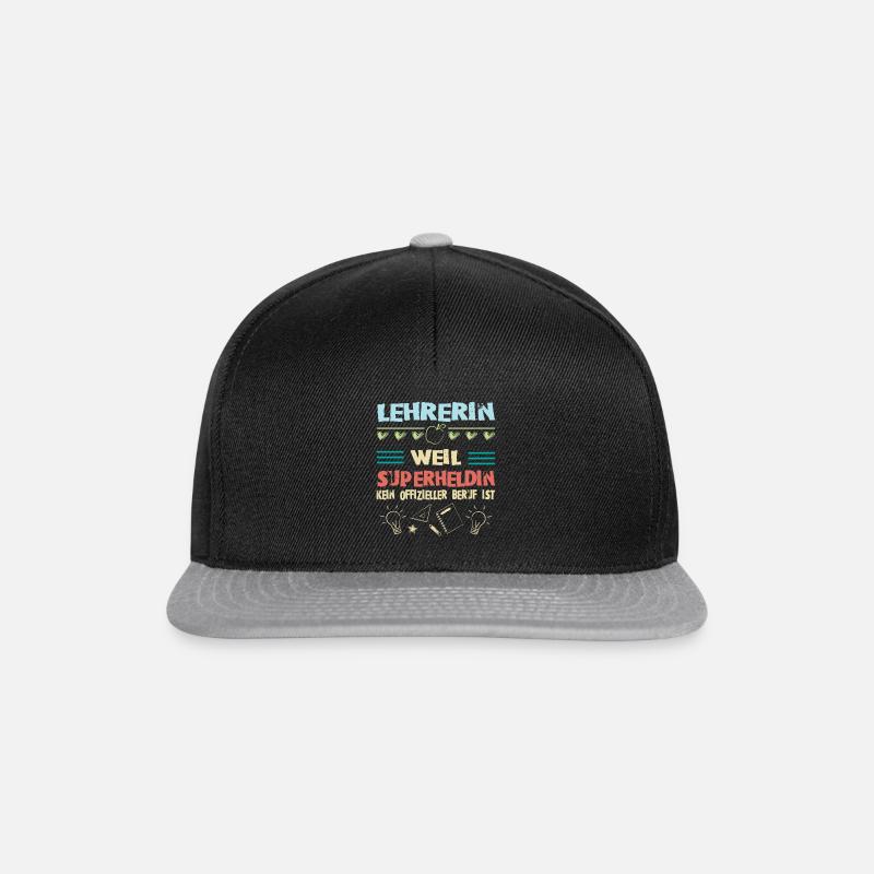 Lehrerin - Snapback Cap - Schwarz/Grau
