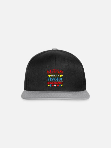 Autismus - Snapback Cap - Schwarz/Grau