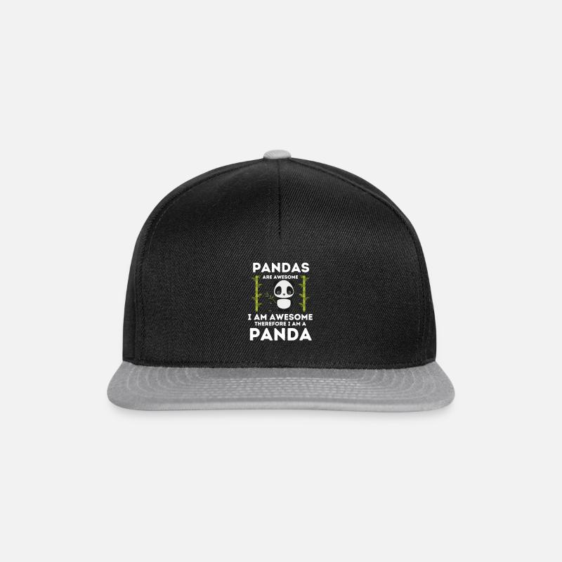 PANDAS - Casquette snapback - noir/gris