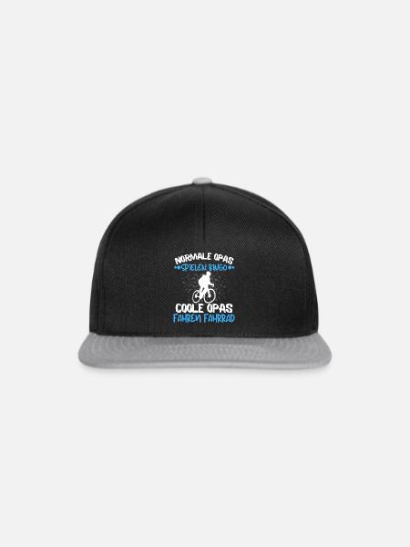 COOLE OPAS FAHREN FAHRRAD! RADFAHR RENTNER ON TOUR - Snapback Cap - Schwarz/Grau