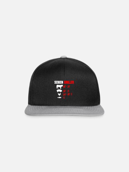 Serien Griller Lustiges Griller - Snapback Cap - Schwarz/Grau