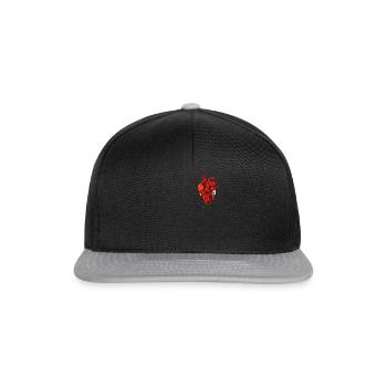 Mechaniker Motor Herz Mechatroniker Geschenk - Snapback Cap - Schwarz/Grau - Vorne