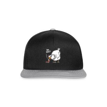 UHH... Miau ! ? Frecher ver contre le poulet blague amusante - Casquette snapback - noir/gris - Devant