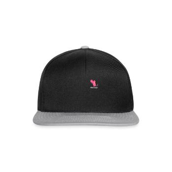 Wine Dino Red Wine Pink Dinosaur Vinosaur - Snapback Cap - black/grey - Front