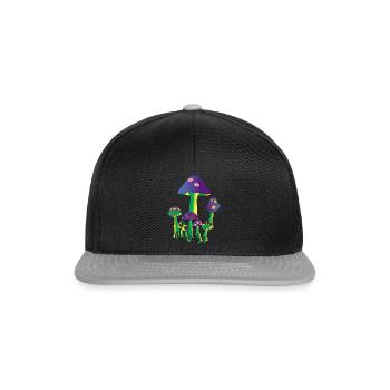 Psychedelic Mushrooms - Snapback Cap - black/grey - Front