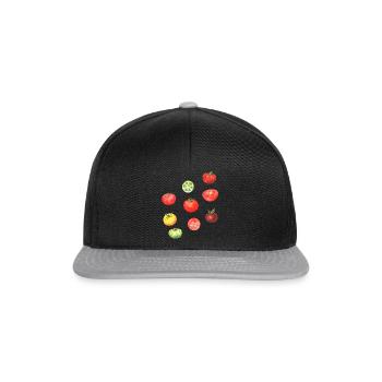 Tomaten Pasta Italia Koch - Snapback Cap - Schwarz/Grau - Vorne