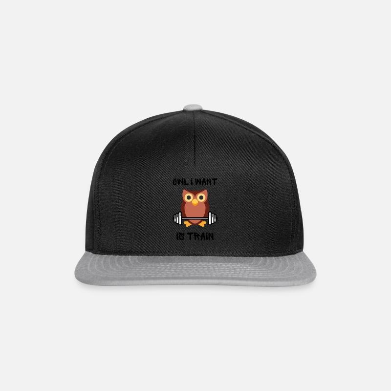 Owl Training Fitness Eule - Snapback Cap - Schwarz/Grau