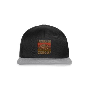 I Just Really Love Spiders Ok araignée - Casquette snapback - noir/gris - Devant