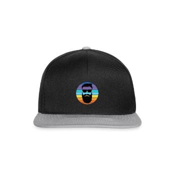 Men's Type with Beard - Snapback Cap - black/grey - Front