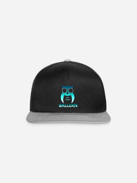 Ballern Techno Rave Raver Geschenk - Snapback Cap - Schwarz/Grau