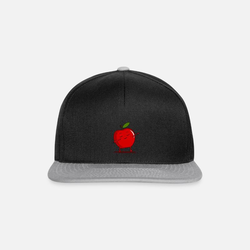 Dabbing Red Apple - Dab Funny Dancing Fruit - Snapback Cap - black/grey