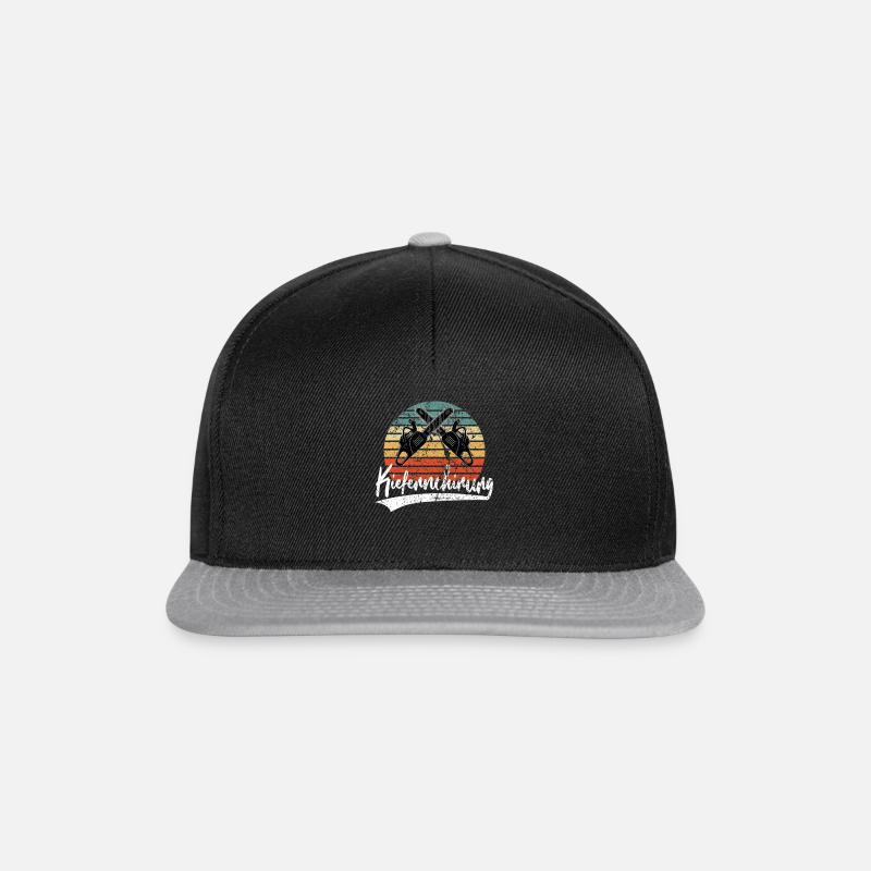 Kiefernchirurg Holzfäller Kettensäge Waldarbeiter - Snapback Cap - Schwarz/Grau