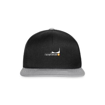 I Accept Bitcoin - Bitcoin Bouton Bitcoin Cours - Casquette snapback - noir/gris - Devant