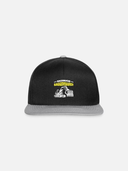 Nachwuchs Baggerfahrer Bagger Junge - Snapback Cap - Schwarz/Grau