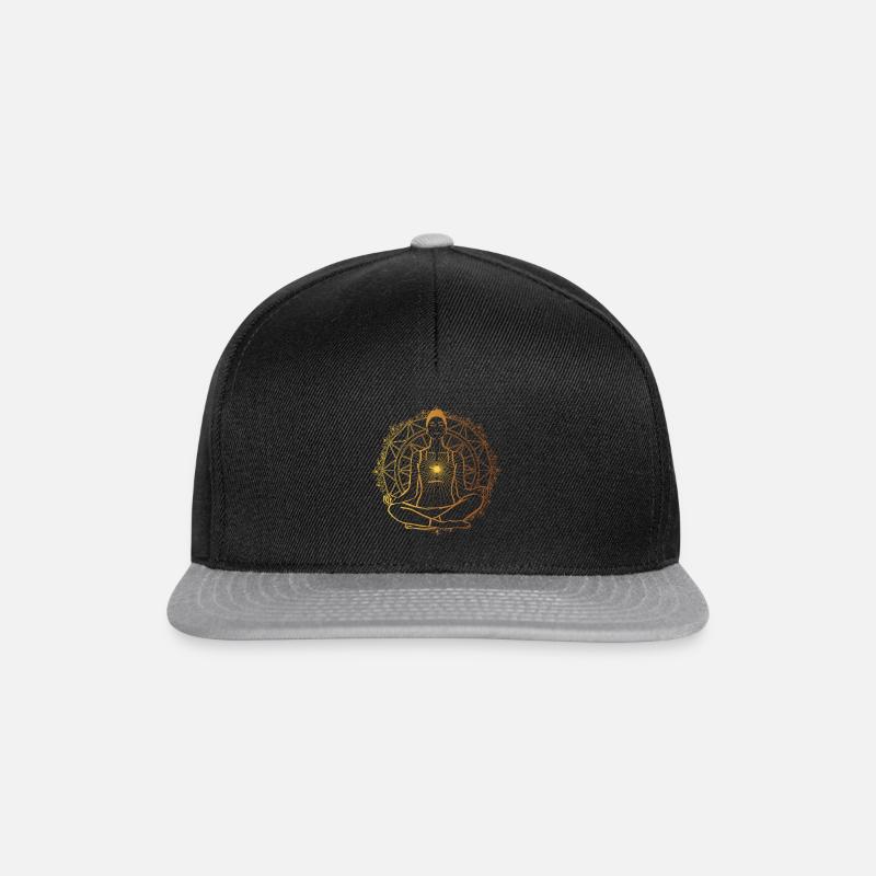 Budda Meditation Buddismus Erlechtung Gottheit - Snapback Cap - Schwarz/Grau