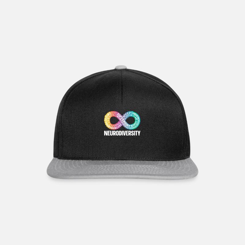 Neurodiversity Rainbow Infinity - Snapback Cap - black/grey