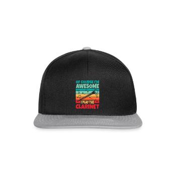 Clarinette - Casquette snapback - noir/gris - Devant