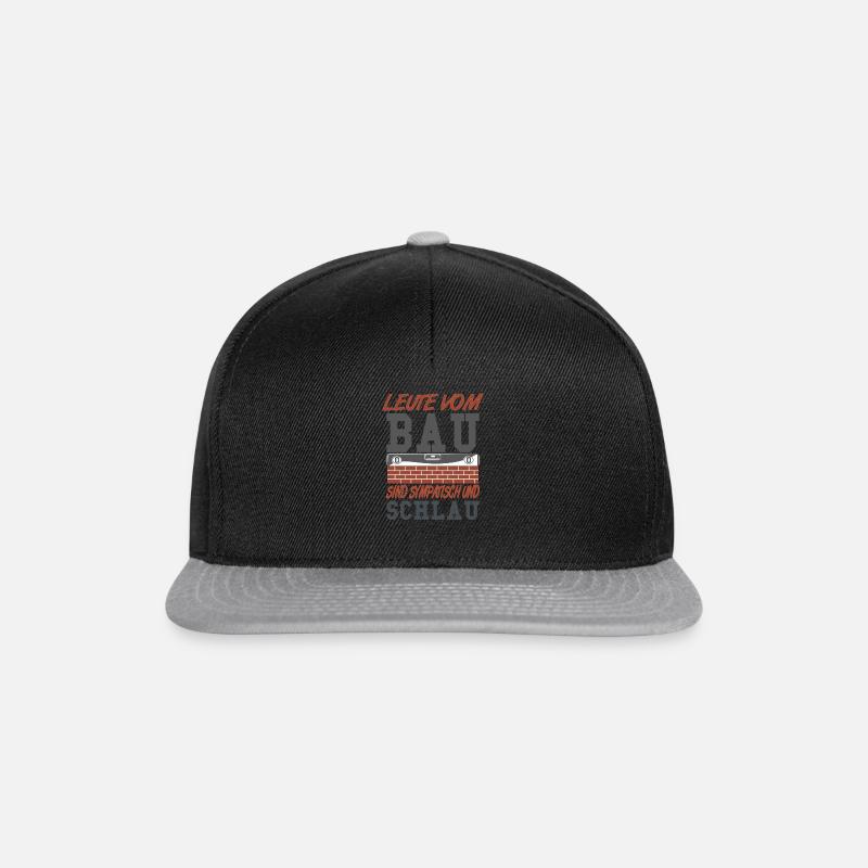 Leute vom Bau sympathisch & Schlau Handwerker - Snapback Cap - Schwarz/Grau