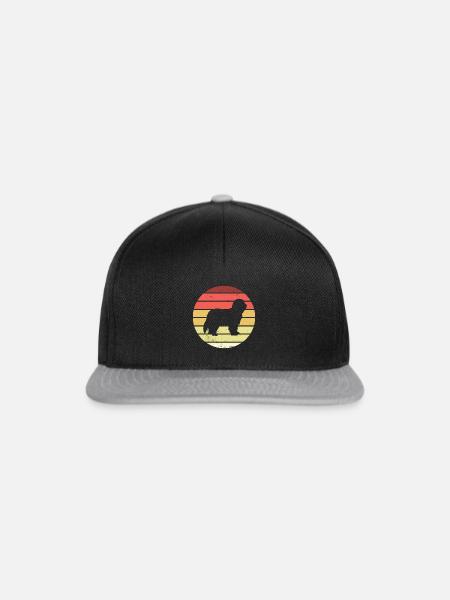 Bearded Collie Retro - Snapback Cap - Schwarz/Grau
